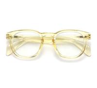 OPULIZE AWE Reading Blue Light Blocking Glasses for Women Men - Retro Round - Anti-Glare Computer & Gaming Eyewear -UV & Eyestrain Protection - Transparent Yellow +2.00, (Pack of 1)