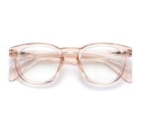 OPULIZE AWE Reading Blue Light Blocking Glasses for Women Men - Retro Round - Anti-Glare Computer & Gaming Eyewear -UV & Eyestrain Protection - Transparent Pink +2.50, (Pack of 1)