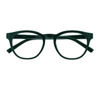 OPULIZE Blu Blue Light Blocking Glasses Cool Round Frame Spring Hinges Improve Sleep Computer Gaming Anti-Reflective Green Mens Womens B5-6 +0.00