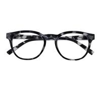 OPULIZE BLU Blue Light Blocking Reading Glasses for Women Men - Cool Round Frame - Anti-Glare Computer and Gaming Eyewear - UV and Eyestrain Protection - Improve Sleep - Grey Tortoise +1.00