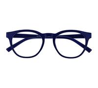 OPULIZE BLU Blue Light Blocking Reading Glasses for Women Men - Cool Round Frame - Anti-Glare Computer and Gaming Eyewear - UV and Eyestrain Protection - Improve Sleep - Blue +1.50