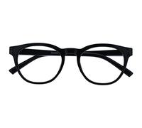 OPULIZE BLU Blue Light Blocking Reading Glasses for Women Men - Cool Round Frame - Anti-Glare Computer and Gaming Eyewear - UV and Eyestrain Protection - Improve Sleep - Black +1.50