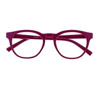 OPULIZE Blu Reading Glasses with Blue Light Blocking Cool Round Frame Spring Hinges Improve Sleep Computer Gaming Anti-Reflective Pink Mens Womens B5-4 +3.00