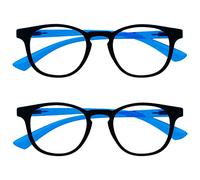 Opulize Bop Blue Light Blocking Glasses Kids Round Frame Protect Eyes Improve Sleep Reduce Headaches Computer Gaming Black Pink Arms Boys Girls BB47-F