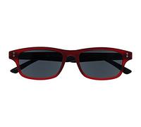 OPULIZE CUE Reading Sunglasses for Women Men - Vintage Rectangular Designer Frame - Tinted UV400 Protection Lens - Comfort Spring Hinges - Matt Deep Red UVR +2.50