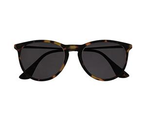 OPULIZE Jet Reading Sunglasses Stylish Large Designer Frame Scratch Resistant Tinted Lens UV400 Protection Brown Tortoishell Rubberized Silver Arms Brown Tips Mens Womens S96-2 +2.50