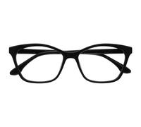 OPULIZE KAT Reading Glasses - Cat-Eye Frame - Shiny Black - Men & Women - Spring Hinges - R59-1 - +1.50