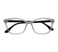 OPULIZE KAT Reading Glasses - Cat-Eye Frame - Shiny Grey - Men & Women - Spring Hinges - R59-7 - +3.00