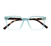 OPULIZE KOI Reading Glasses - Large Rectangular Frame - Aqua - Mens Womens - Spring Hinges - R50-Q - +1.50