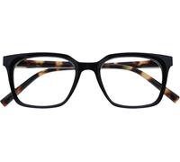OPULIZE KOI Reading Glasses - Large Rectangular Frame - Black - Mens Womens - Spring Hinges - R50-1 - +1.00