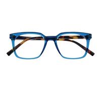 OPULIZE KOI Reading Glasses - Large Rectangular Frame - Blue - Mens Womens - Spring Hinges - R50-3 - +2.50