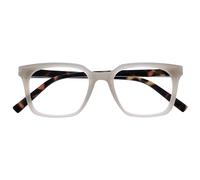OPULIZE KOI Reading Glasses - Large Rectangular Frame - Grey - Mens Womens - Spring Hinges - R50-7 - +3.50