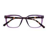 OPULIZE KOI Reading Glasses - Large Rectangular Frame - Purple - Mens Womens - Spring Hinges - R50-5 - +3.50