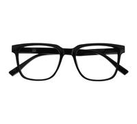 OPULIZE LEO Reading Glasses - Large Rectangular Frame - Black - Mens Womens - Spring Hinges - R55-1 - +2.50