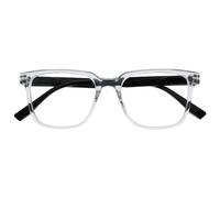 OPULIZE LEO Reading Glasses - Large Rectangular Frame - Clear - Black Arms - Mens Womens - Spring Hinges - R55-C - +1.00