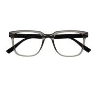 OPULIZE LEO Reading Glasses - Large Rectangular Frame - Grey - Black Arms - Mens Womens - Spring Hinges - R55-7 - +1.00