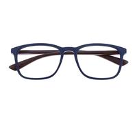 OPULIZE Max Reading Glasses - Classic Large Rectangular Frame - Matt Navy Blue with Maroon Arms - Men's Women's Unisex - Spring Hinges - R78-3 - +2.00