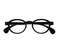 OPULIZE OCA Reading Glasses - Modern Retro Round Frame - Shiny Black - Mens Womens - Spring Hinges - R54-1 - +3.00