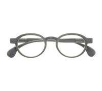 OPULIZE OCA Reading Glasses - Modern Retro Round Frame - Shiny Grey - Mens Womens - Spring Hinges - R54-7 - +1.50