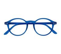 OPULIZE REY Reading Glasses - Retro Round Frame - Matt Blue - Mens Womens - Spring Hinges - R56-3 - +1.00
