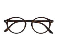 OPULIZE REY Reading Glasses - Retro Round Frame - Matt Brown Tortoiseshell - Mens Womens - Spring Hinges - R56-2 - +1.50