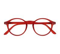 OPULIZE REY Reading Glasses - Retro Round Frame - Matt Red - Mens Womens - Spring Hinges - R56-Z - +2.50