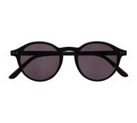 OPULIZE REY Reading Sunglasses - Retro Round Frame - Matt Black - Mens Womens - Spring Hinges - S56-1 - +3.00