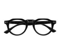 OPULIZE RIO Blue Light Blocking Reading Glasses - Flat Top Frame - Black - Mens Womens - Spring Hinges - B53-1 - +3.00