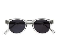 OPULIZE Rox Super Stylish Shiny Clear Womens Mens Reading Sunglasses UV400 Metal Hinges Round S89-C +2.50