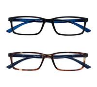 OPULIZE SEE Blue Light Blocking Glasses for Women Men - 2 Pack - Narrow Frame - Anti-Glare Computer and Gaming Eyewear - UV and Eyestrain Protection - Improve Sleep - Black Brown +0.00