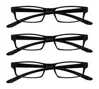 OPULIZE The Reading Glasses Company Black Neck Specs Readers Value 3 Pack Mens Womens Spring Hinges RRR20-1 +1.50