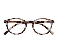 OPULIZE Zen Reading Glasses Cool Round Frame Spring Hinges Scratch Resistant Matt Light Brown Tortoiseshelll Mens Womens R24-1T +3.50
