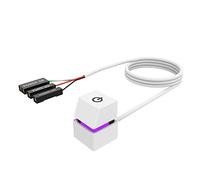 Opuorcy 2M Portable LED Lights Computer Desktop Switch PC External Start Power On/Off Button Extension Cable, RGB Light