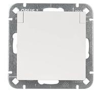 OPUS® 55 Protective Contact Socket Premium with Hinged Lid and Increased Touch Protection Colour Polar White Silky Gloss