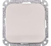Opus 560.424.02 Cable Outlet with Strain Relief, Pure White Fusion G-Frame 1-f, Glass, Black
