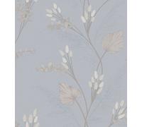 Holden Decor Amarante Slate Blue Wallpaper 10m x 53cm, Blue