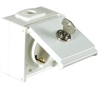 OPUS® Aqua Protective Contact Socket 1-Way with Lock Design Closure "3", Colour Light Grey/Steel Blue