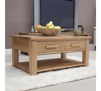 Opus Coffee Table - 2 Drawer - Oak