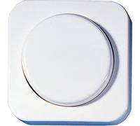 OPUS Cover for Rotary Dimmer and Potentiometer, Alpine White, Glossy, Suitable Dimmer with Rotary Off Switch, Impact Resistant, Halogen-Free, VDE Tested