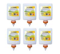 Opus FreshFOAM Sanitising Soap 1L Cartridges x 6 - Antibacterial Foam Soap - Suitable for Opus Dispenser - Cosmetic Grade Industrial Hand Soap