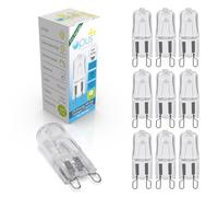 Opus G9 Halogen Bulb | 18W = Equivalent to 26W G9 | Warm White 2700K | Long Life 2,000 Hours | Clear Glass Capsule | Dimmable | 2 Pin Light Bulbs | Lava Lamp | Chandelier | 10 Pack