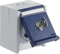 OPUS® Resist Protective Contact Socket 1-Way with Lock Design Closure "4", Colour Light Grey/Steel Blue