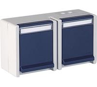 OPUS® Resist Protective Contact Socket 2-Way Horizontal Design 2-Way Horizontal Colour Light Grey/Steel Blue