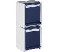 OPUS® Resist Protective Contact Socket 2-Way, Vertical Colour Light Grey/Steel Blue