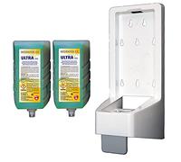 Opus Workforce Ultra Industrial Hand Wash 4L Cartridges x 2 PLUS Dispenser - Starter Pack - Heavy Duty Wash with Pumice Scrubbing Particles - Cosmetic Grade Industrial Gel Hand Cleaner
