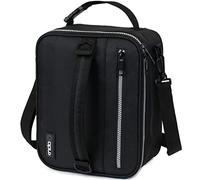 OPUX Insulated Lunch Box for Men Women Adult, Compact Lunch Bag for Kids Boy Girl Teen, Soft Lunch Cooler Bag for Work School, Leakproof Lunchbox Lunch Pail with Clip-on Buckle, Black