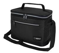 opux Insulated Lunch Box Men Women, Lunch Bag for Work School, Leakproof Soft Cooler Tote Adult, Large Lunch Pail Kids Boys Girls, Picnic Beach Food Bag with Shoulder Strap, Black
