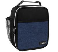 opux Premium Insulated Lunch Box, Soft School Lunch Bag for Kids Boys Girls, Leakproof Small Lunch Pail Men Women Work, Reusable Compact Cooler Tote Lunchbox for Office Adult, Heather Navy