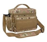opux Tactical Lunch Box for Men, Camo Mens Insulated Lunch Bag for Adult, Leakproof Soft Lunch Cooler with MOLLE Mesh Side Pockets, Multicam Heavy Duty Lunchbox Pail for Work Women, Medium 10 Cans