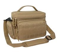 opux Tactical Lunch Box for Men, Insulated Lunch Bag for Men Adult, Large Soft Lunch Cooler with MOLLE Mesh Side Pockets, Heavy Duty Mens Tactical Lunchbox Pail for Work Meal Prep (Tan)